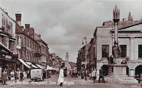 newport, isle of wight, high street 1950